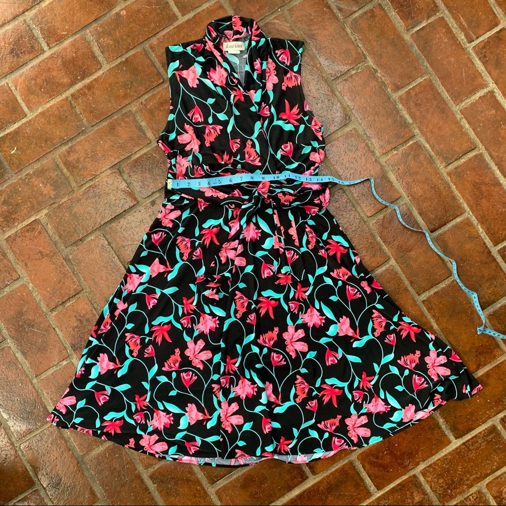ModCloth Floral Fit and Flare Sleeveless Dress